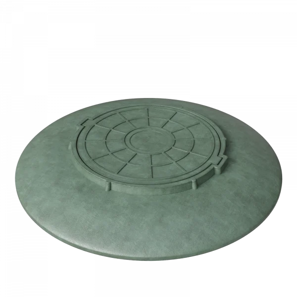 Полимерно-песчаный конусный переходник КПл10, зеленый (конус-люк)