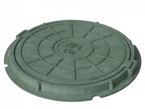 Люк Полимерно-песчаный тип ЛМ (А15) зеленый