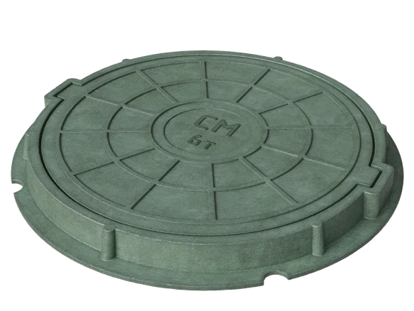 Люк Полимерно-песчаный тип СМ (В60) зеленый